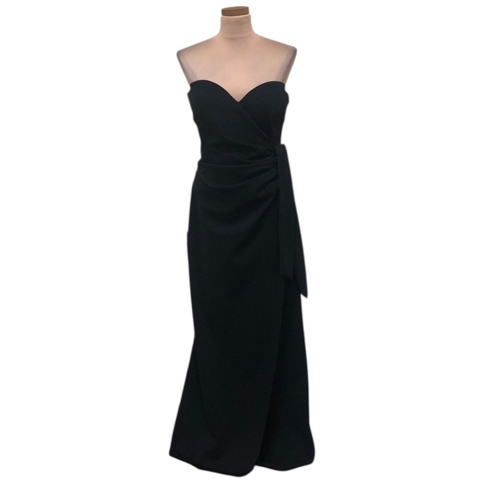 NWT Chiara Boni Kalos Sugar Maxi Dress Size 14 Black Glitter
